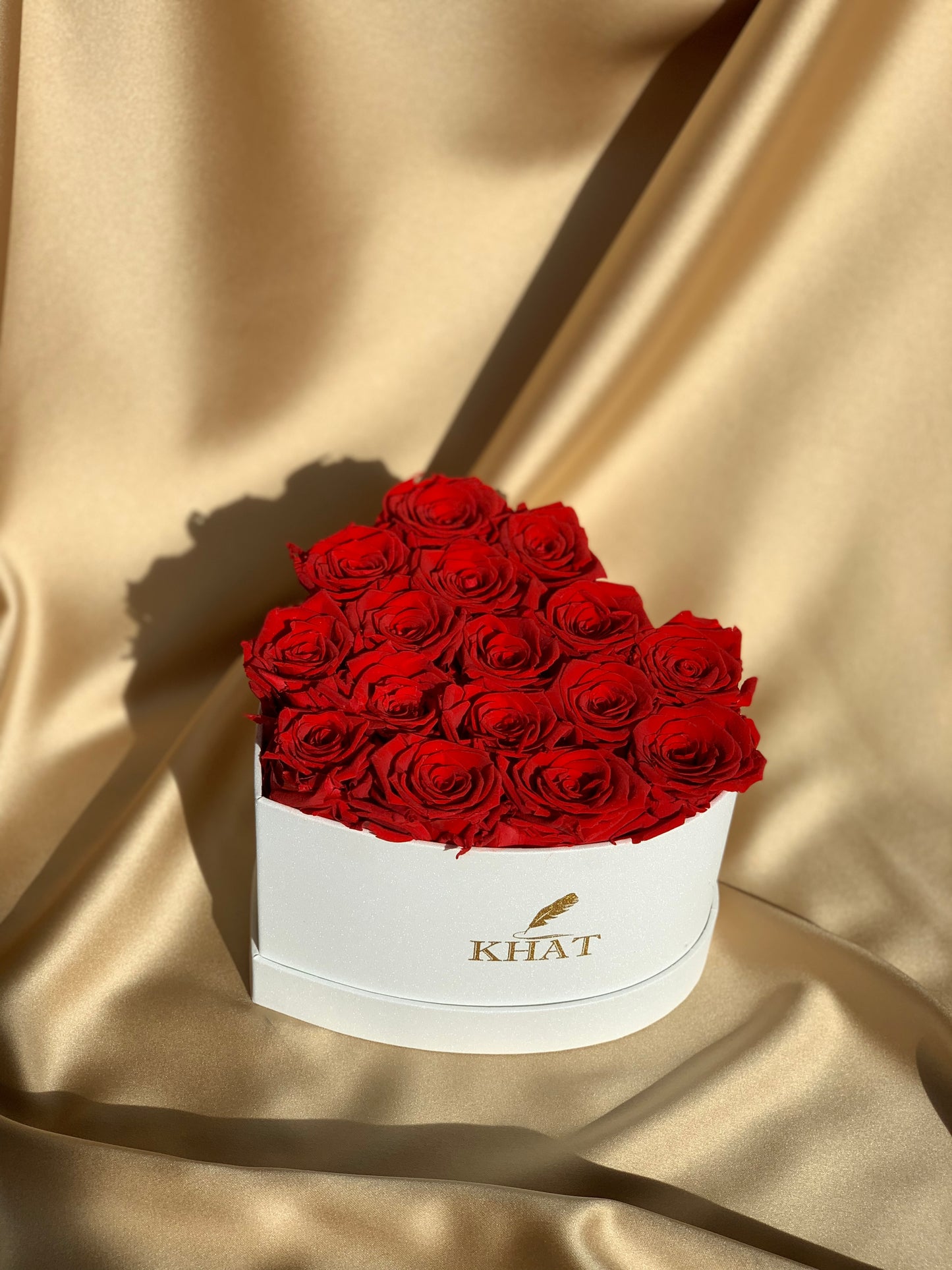 Red infinity roses